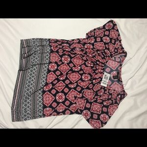 NWT Macy’s printed blouse
